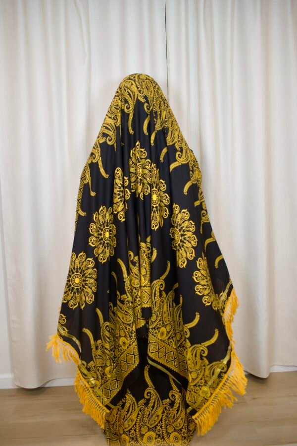 Premium Rayon Batik Maxi Dress and Large Scarf Set (Paisley) - Image 4