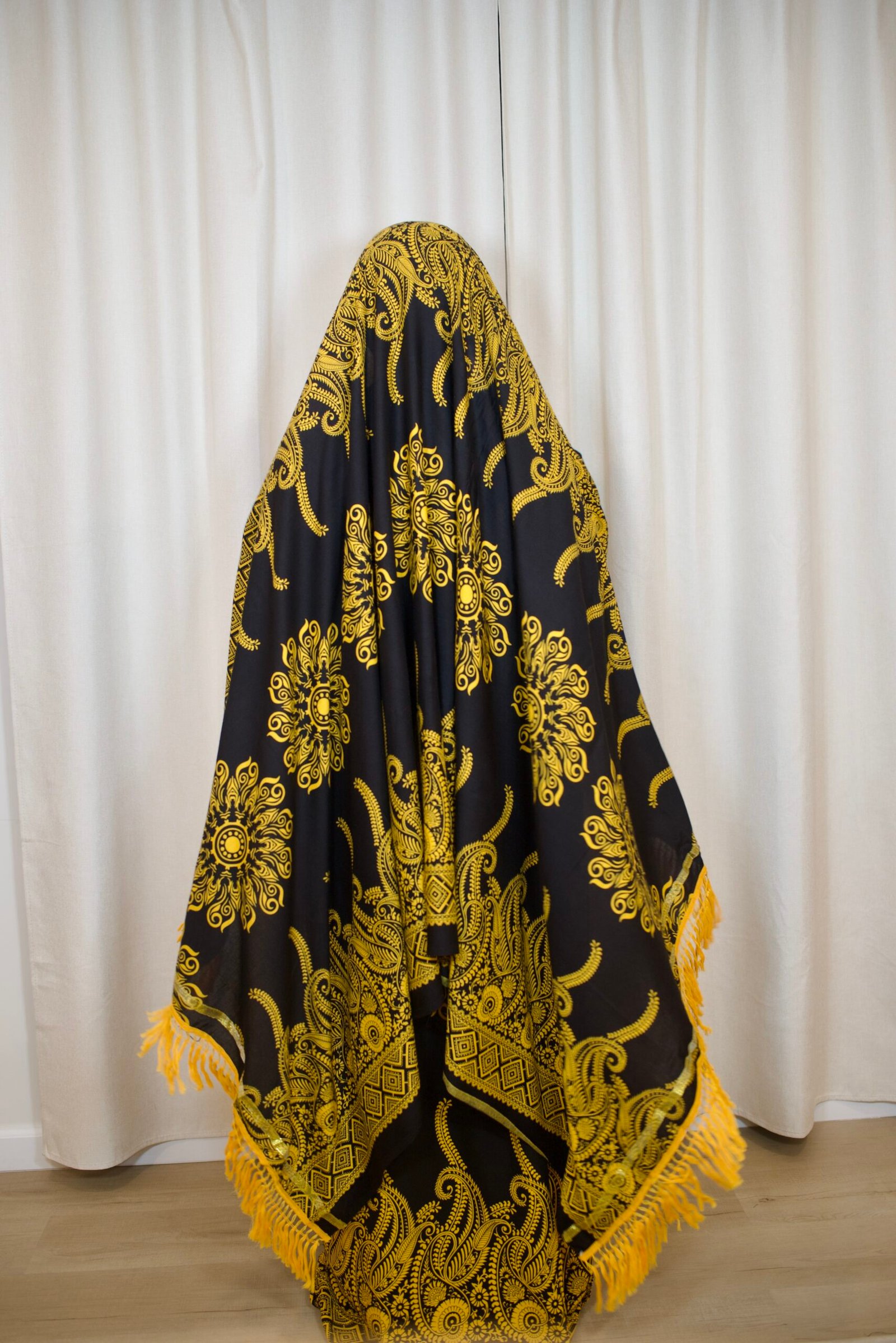 Premium Rayon Batik Maxi Dress and Large Scarf Set (Paisley) - Image 4