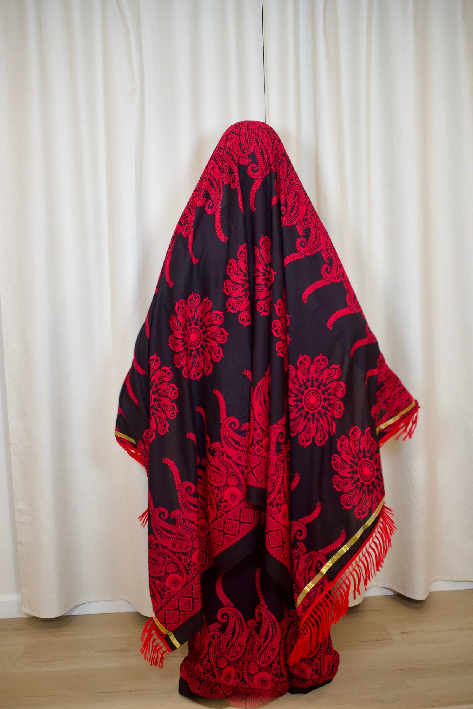 Premium Rayon Batik Maxi Dress and Large Scarf Set (Paisley) - Image 5