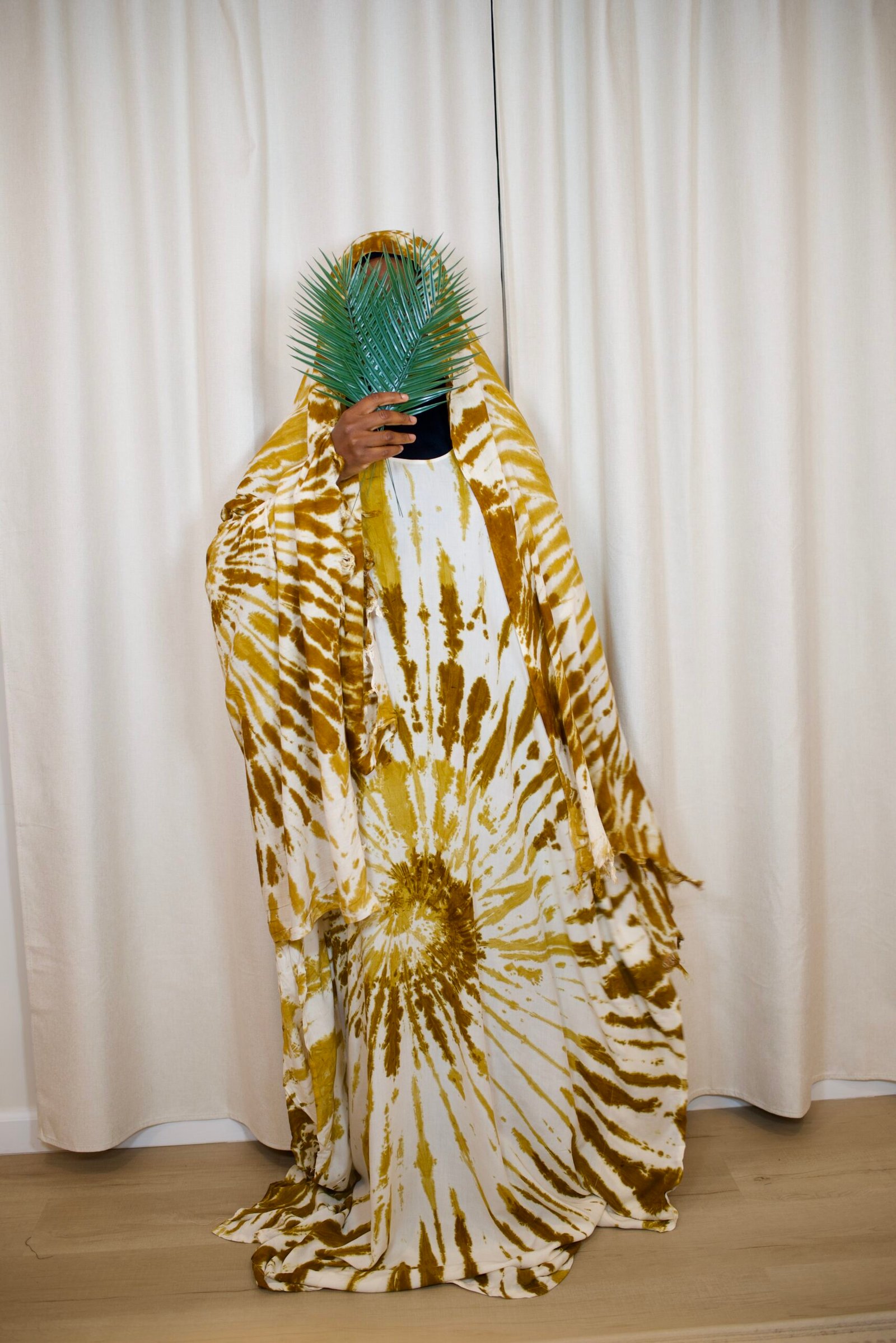 Tie Die Maxi Dress and Large Scarf Set (Starlight) - Image 3