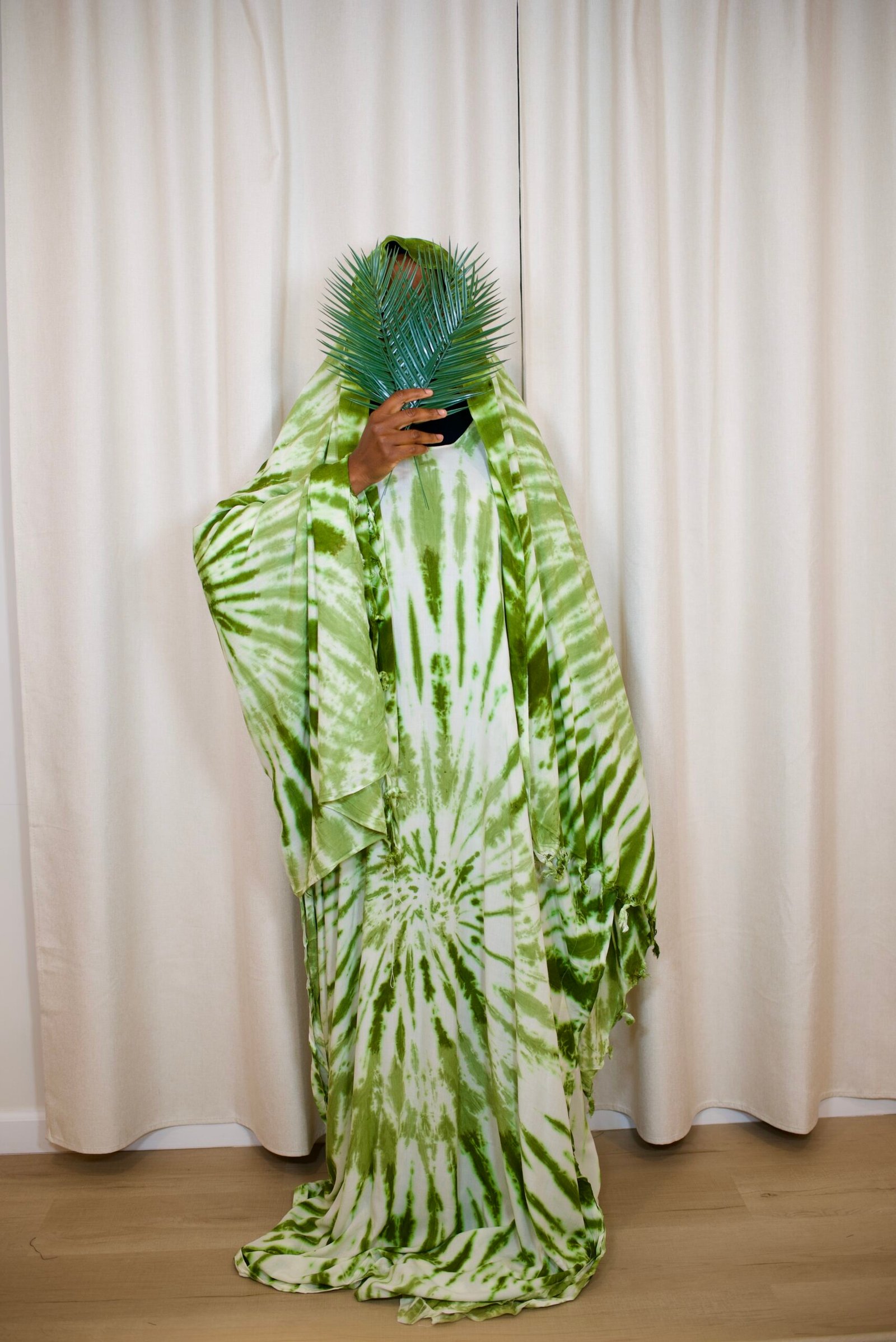 Tie Die Maxi Dress and Large Scarf Set (Starlight) - Image 4