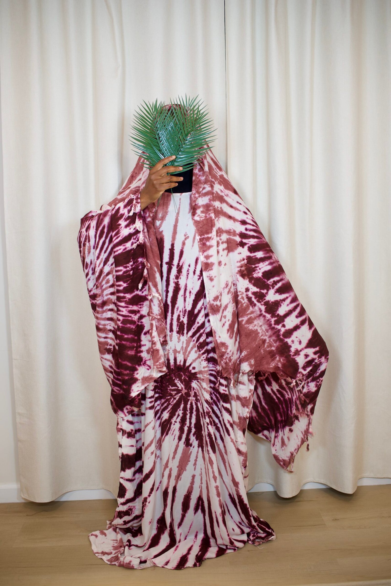 Tie Die Maxi Dress and Large Scarf Set (Starlight) - Image 2