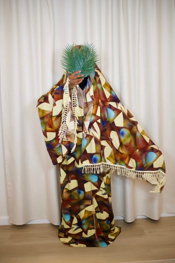 Ribbon Detail Maxi Dress and Large Scarf Set - Image 4