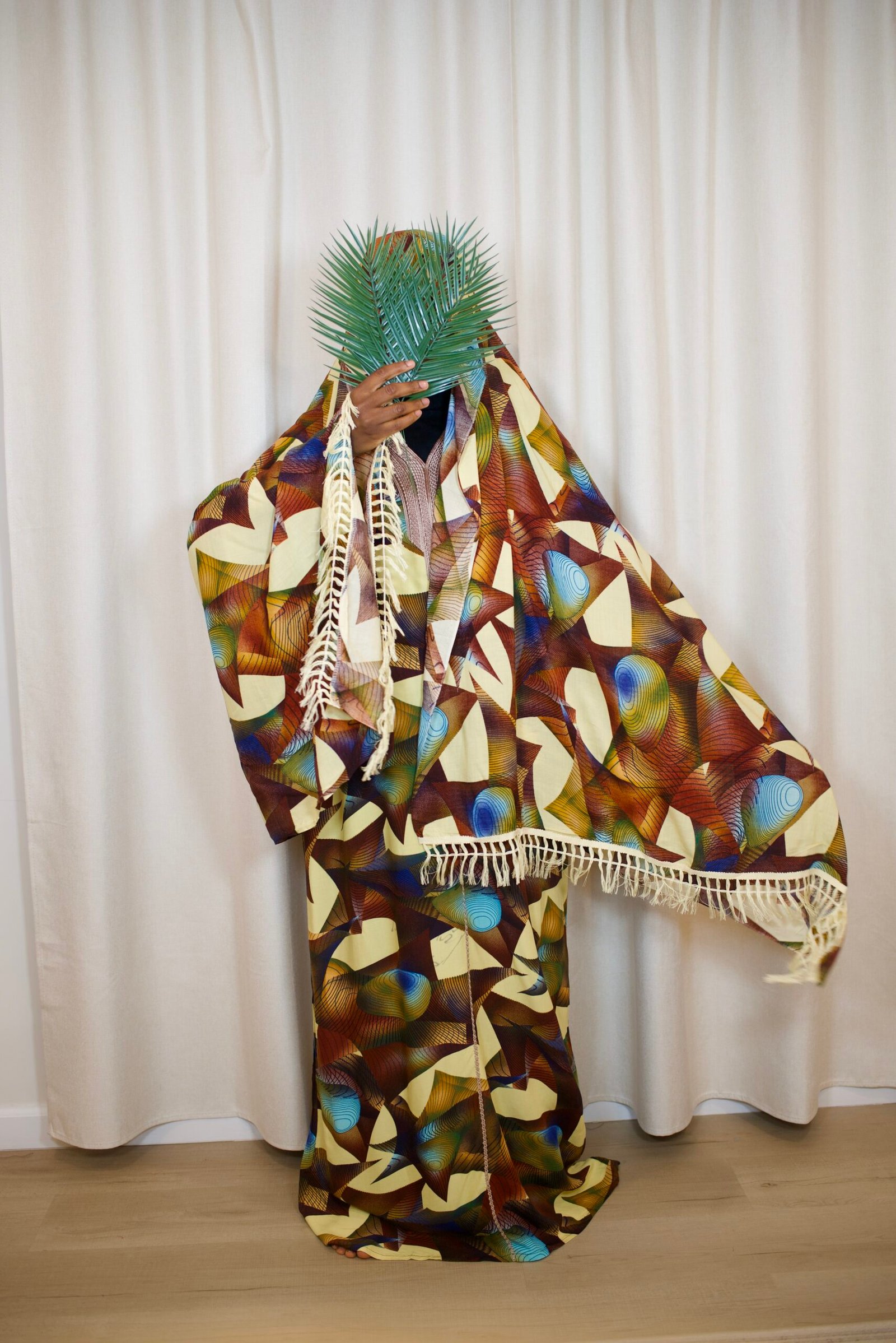 Ribbon Detail Maxi Dress and Large Scarf Set - Image 4
