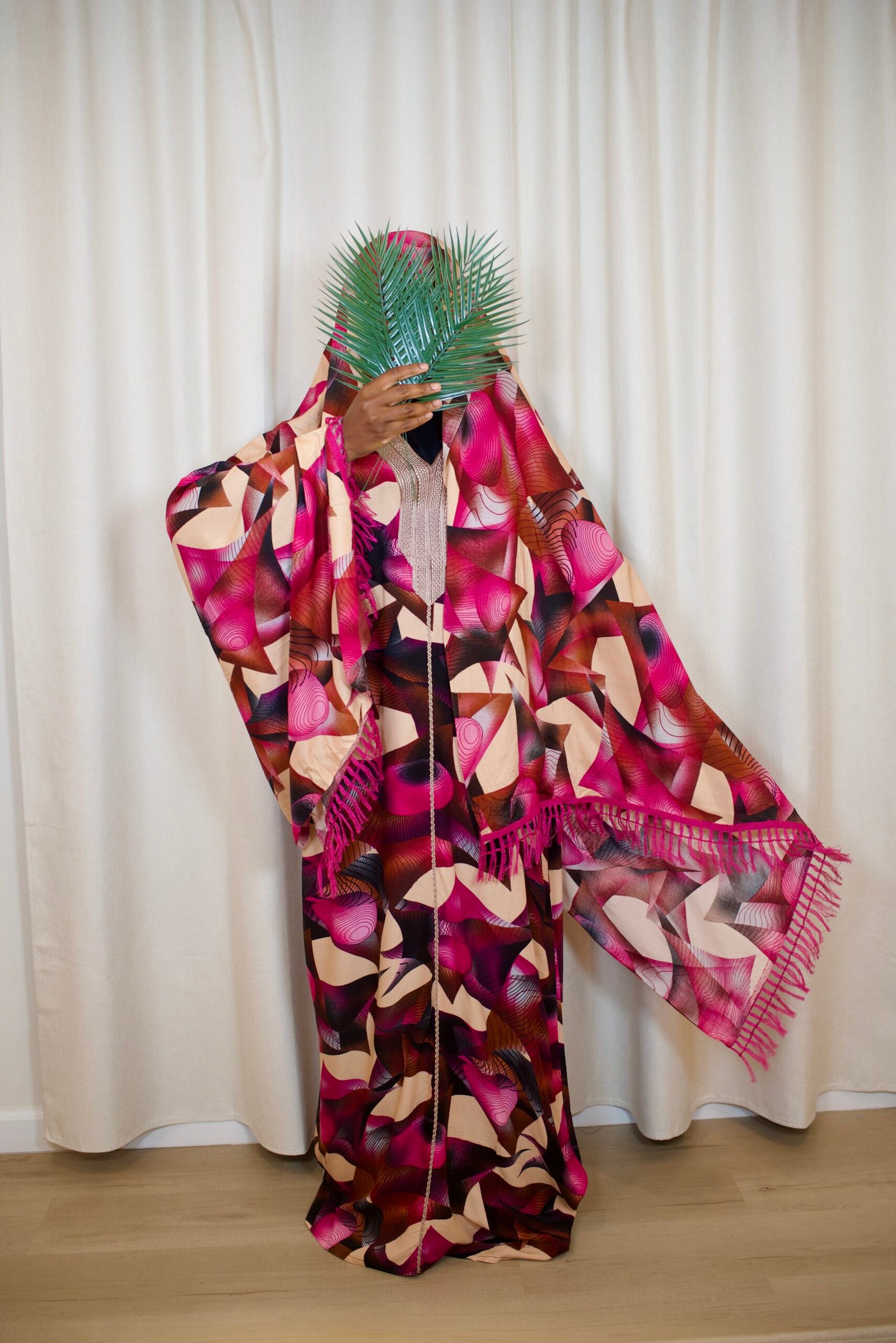 Ribbon Detail Maxi Dress and Large Scarf Set - Image 3