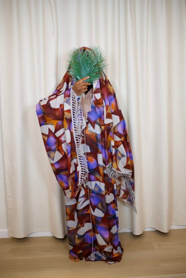 Ribbon Detail Maxi Dress and Large Scarf Set - Image 2
