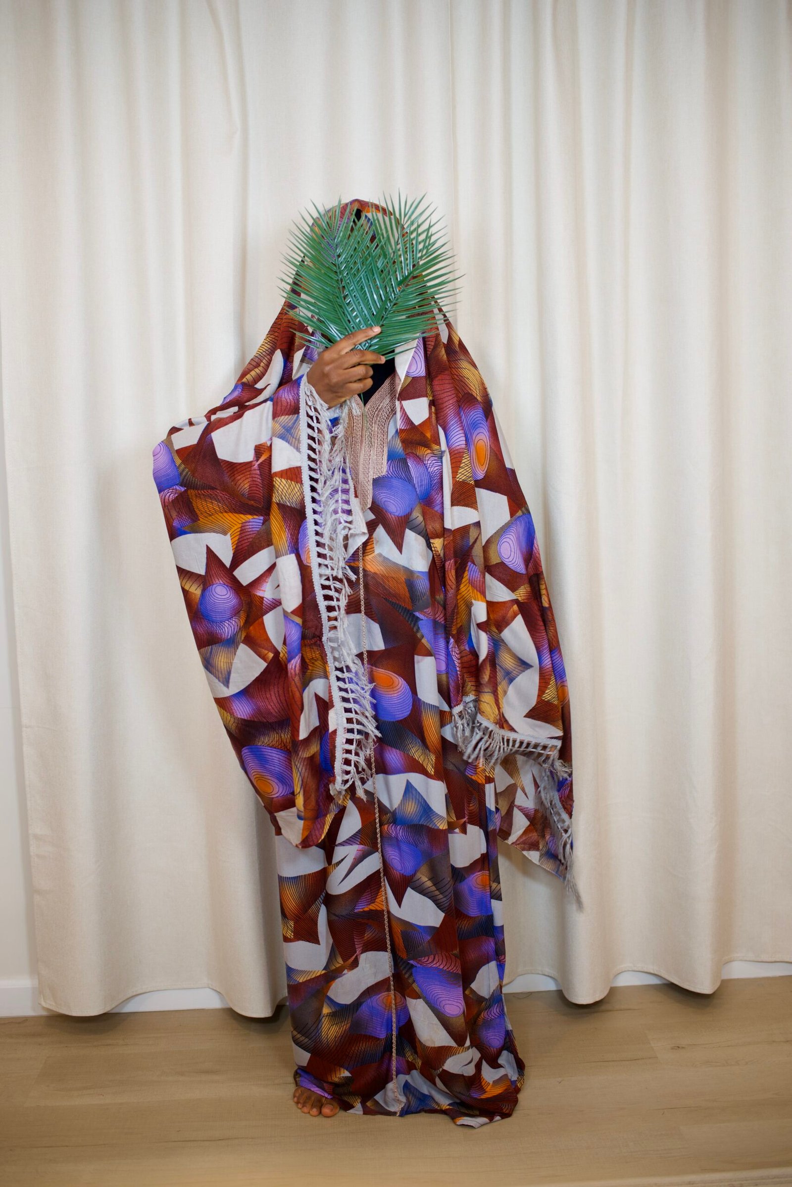 Ribbon Detail Maxi Dress and Large Scarf Set - Image 2