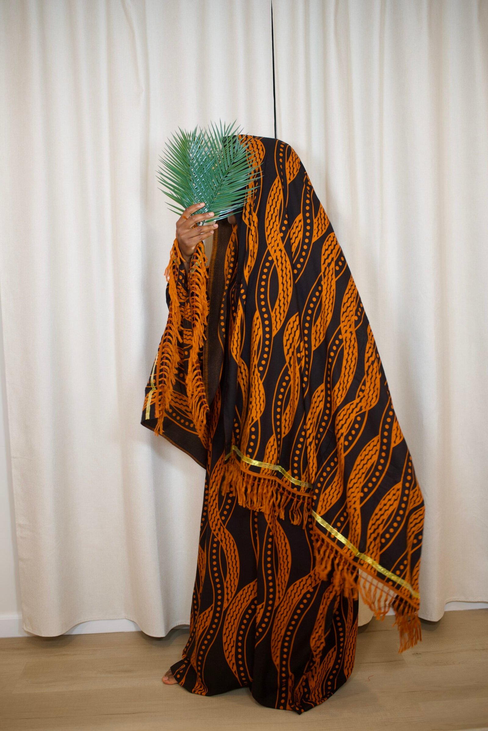 Premium Rayon Batik Maxi Dress and Large Scarf Set (Helix) - Image 2