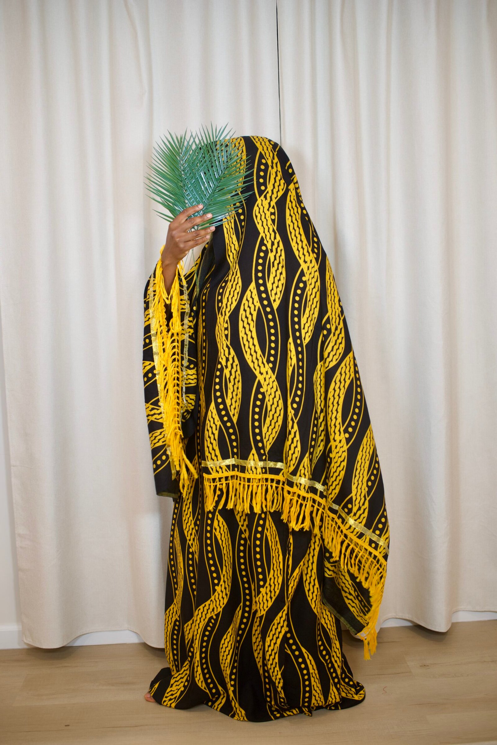 Premium Rayon Batik Maxi Dress and Large Scarf Set (Helix) - Image 3