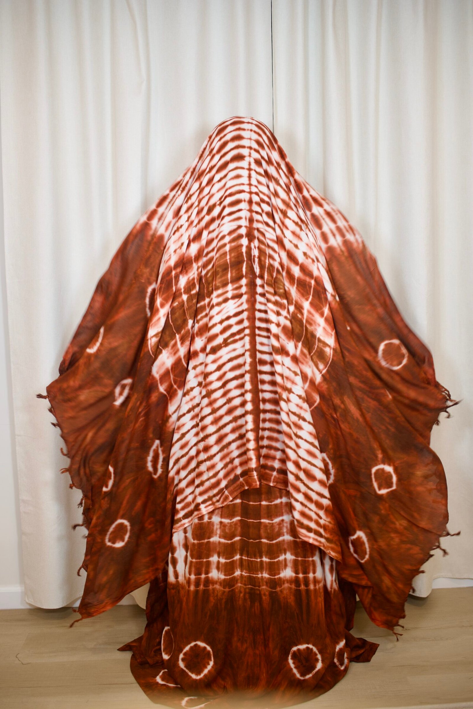 Tie Die Maxi Dress and Large Scarf Set (Rainfall) - Image 5