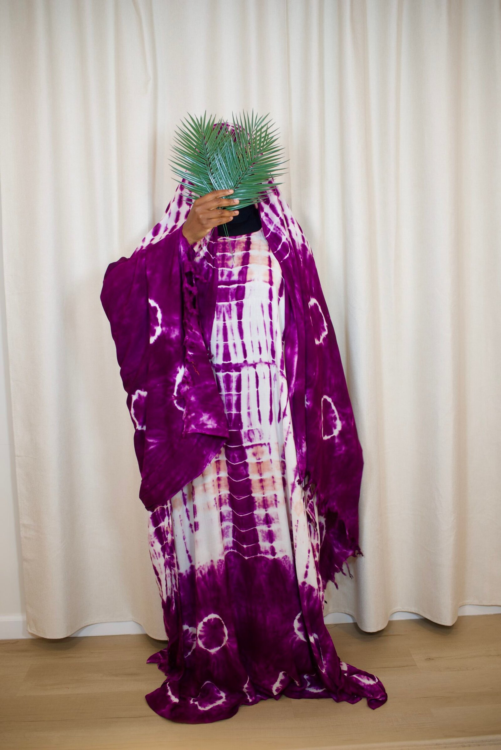 Tie Die Maxi Dress and Large Scarf Set (Rainfall) - Image 2