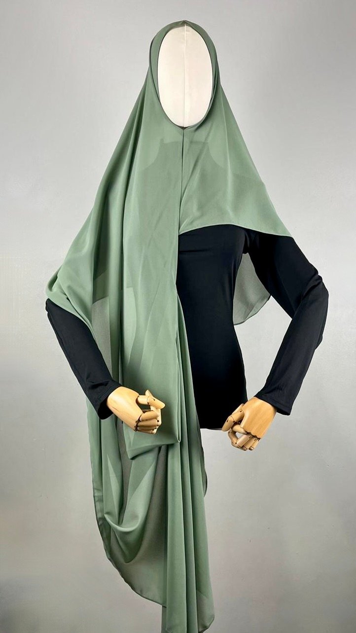 Print Chiffon Double Loop Pre-stitched Hijab - Image 5