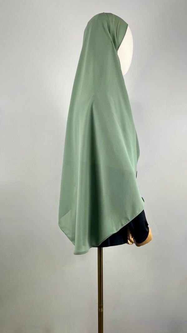 Solid Chiffon Double Loop Pre-stitched Hijab - Image 6
