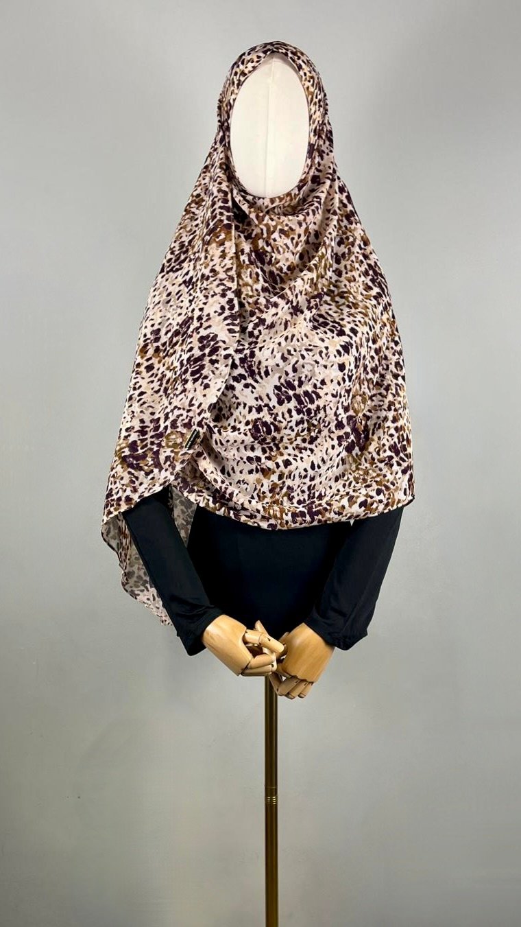 Print Chiffon Double Loop Pre-stitched Hijab - Image 4