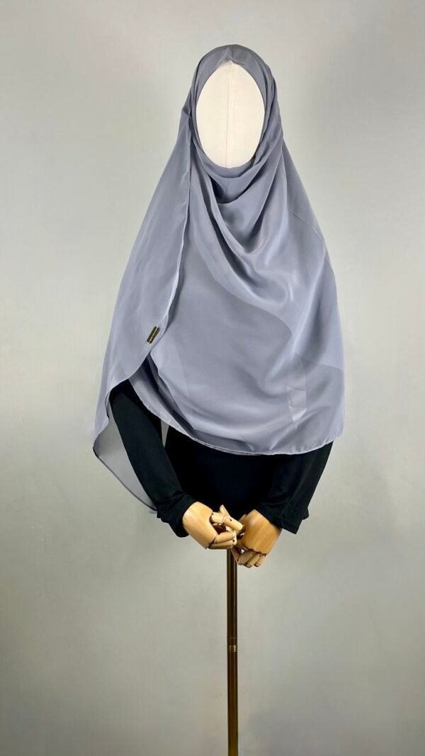 Solid Chiffon Double Loop Pre-stitched Hijab - Image 3