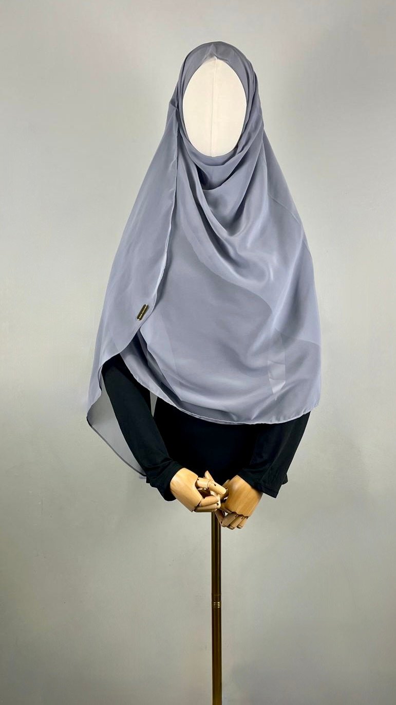 Solid Chiffon Double Loop Pre-stitched Hijab - Image 3