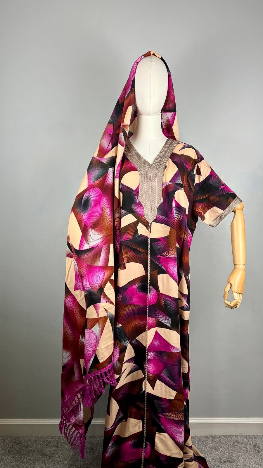 Ribbon Detail Maxi Dress and Large Scarf Set - Image 5