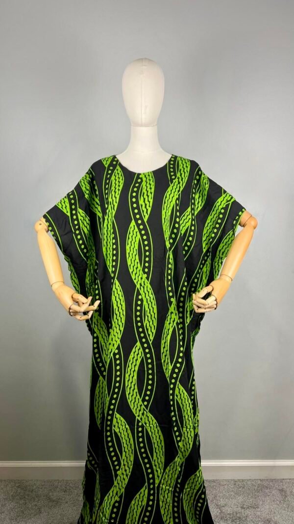Premium Rayon Batik Maxi Dress and Large Scarf Set (Helix) - Image 7