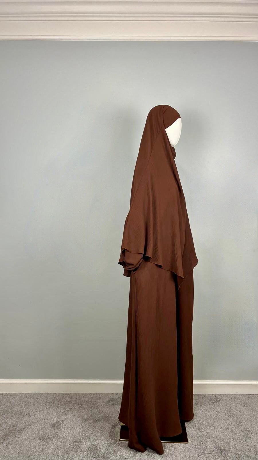 Cey Crush Dubai Abaya and Khimar Set (Light and Airy) - Image 5