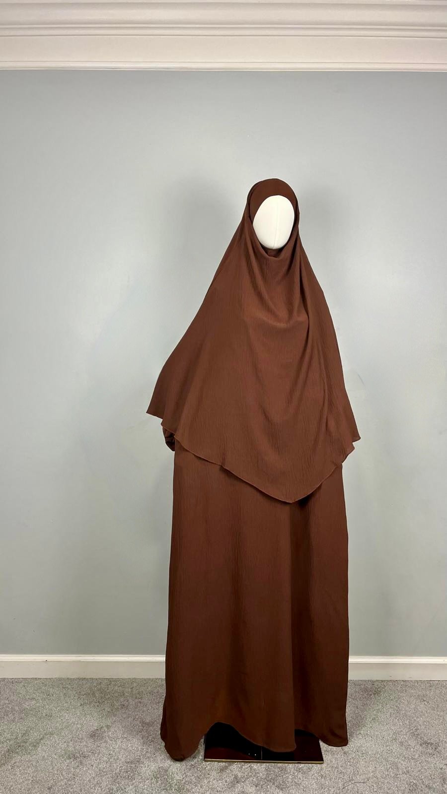 Cey Crush Dubai Abaya and Khimar Set (Light and Airy) - Image 4