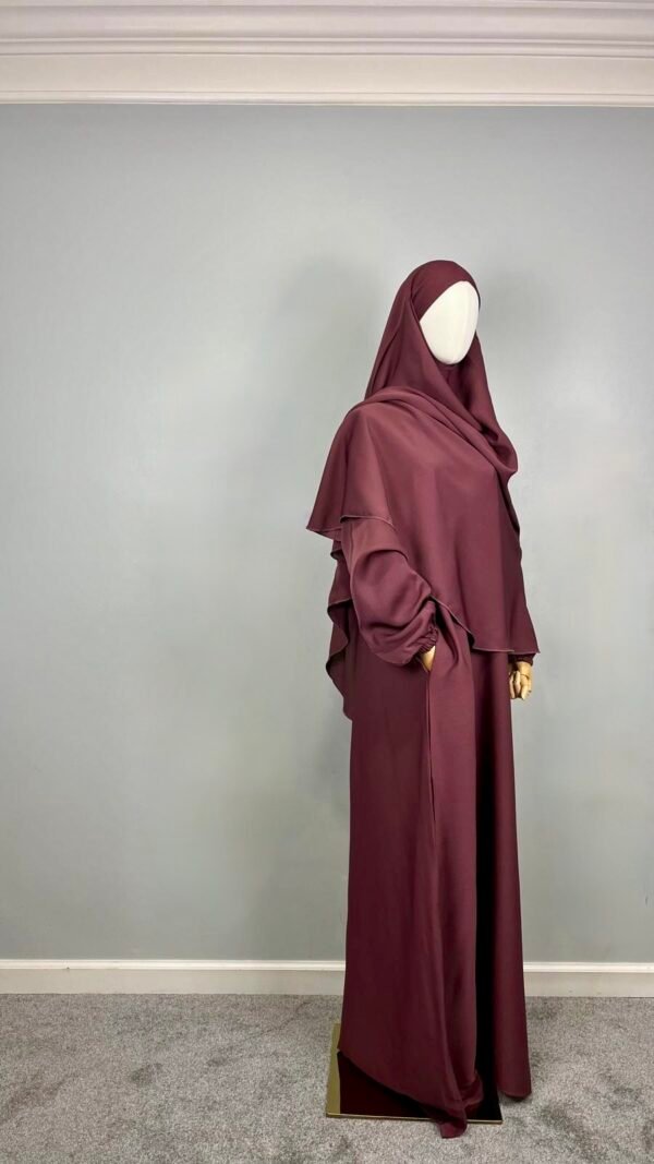 Zoom Dubai Abaya and Khimar Set (Simple and Elegant) - Image 7